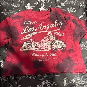 No Boundaries Red Tie-Dye Crop Top